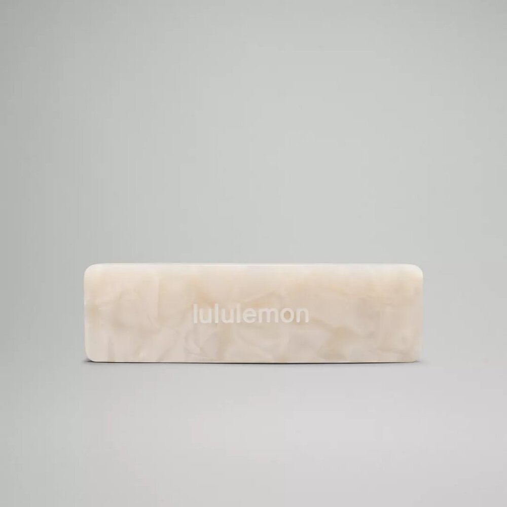 Lululemon White Opal Light Ivory White Hair Barrette NWT